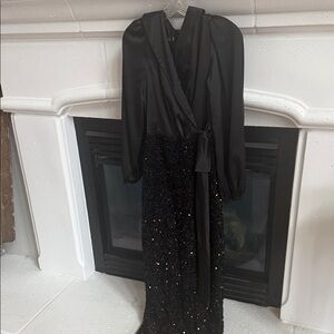 Elegant Black Long Sleeve Dress